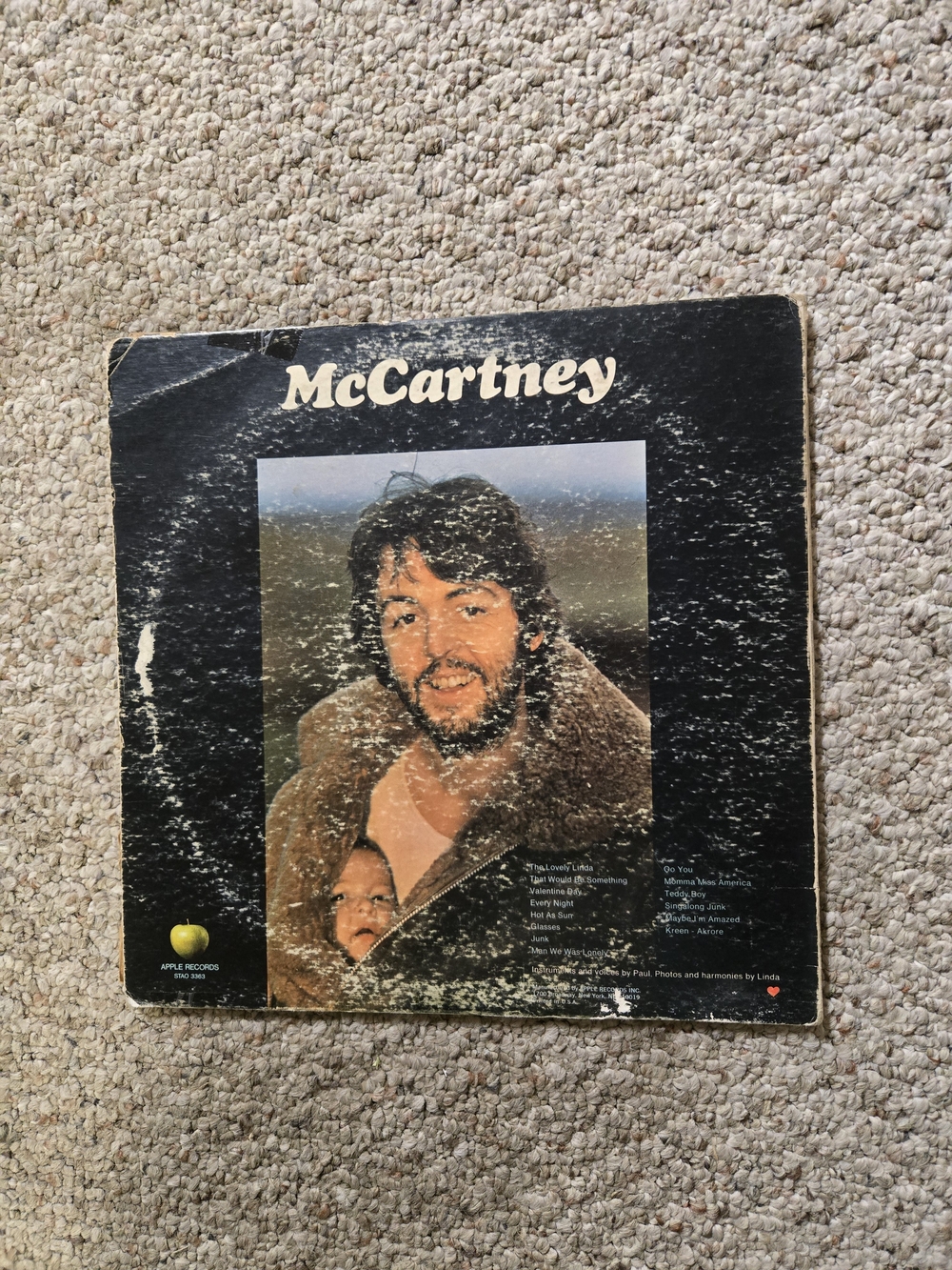McCartney Vinyl Record Album Black & Red